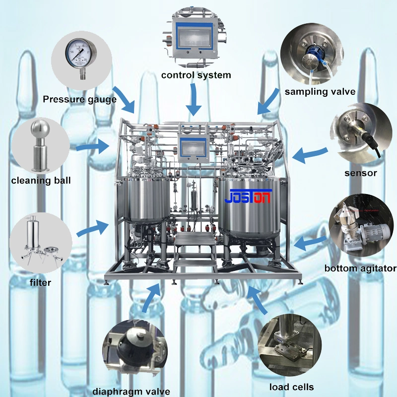 Joston Homogenizer Mixer Infusion Injection Mixing Tank Lab Scale CE Solution Preparation System